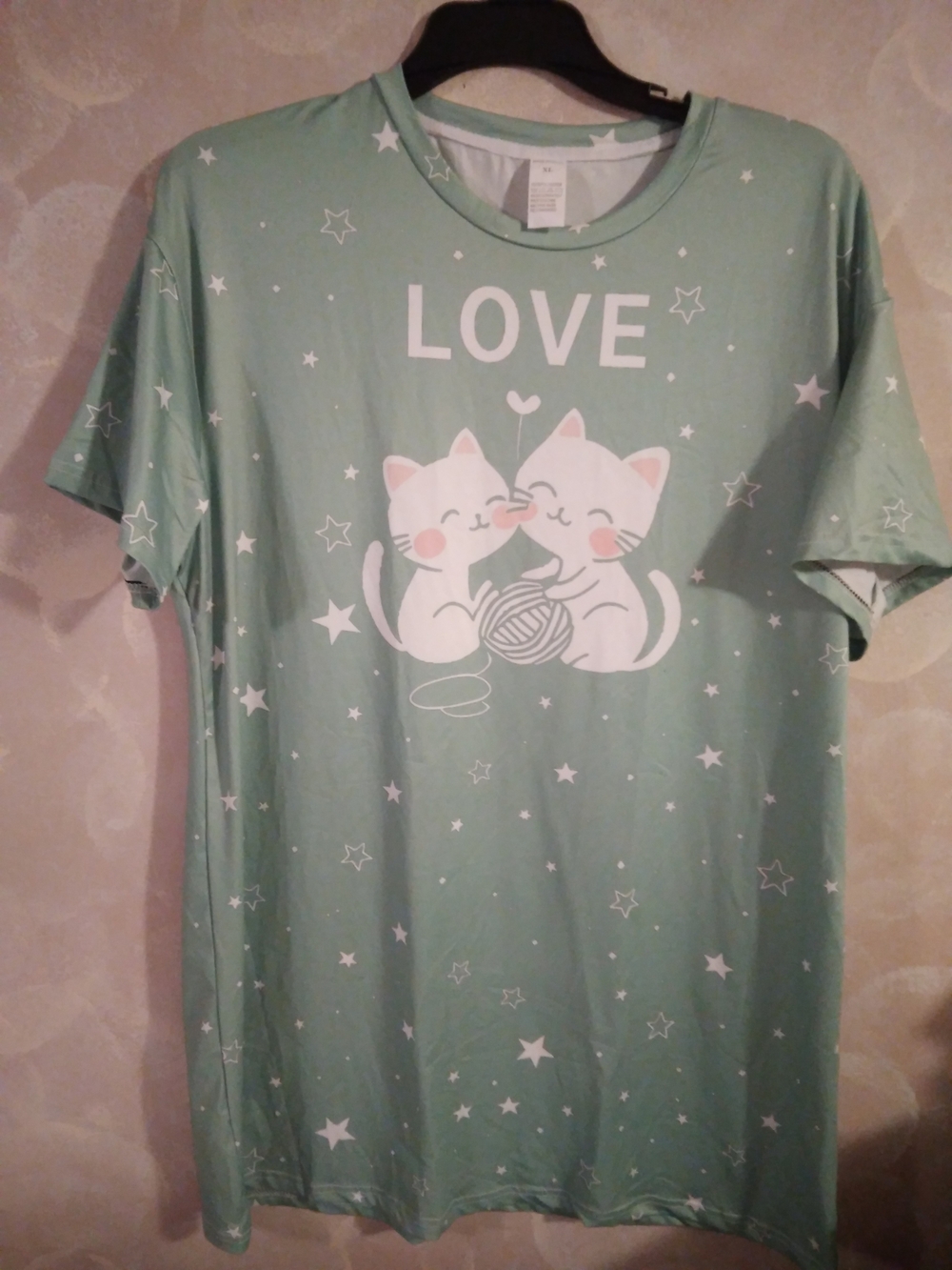 LOVE Cats Mint Green Sleepwear